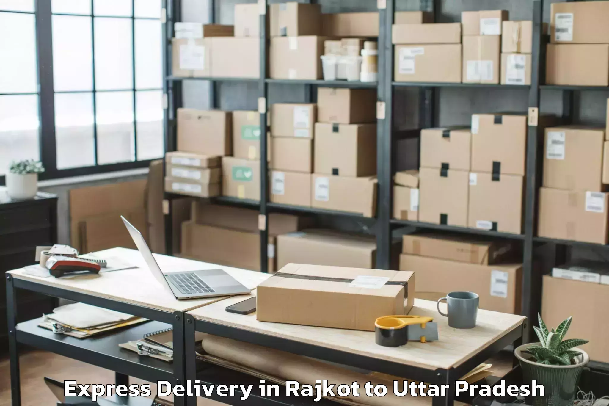 Professional Rajkot to Malihabad Express Delivery